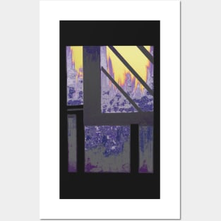 Lavender Cityscape frosty evening Posters and Art